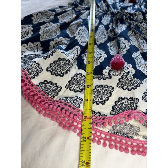 Matilda Jane Womens M On The Fringe Romper Navy and Pink Boho - Picture 12 of 12